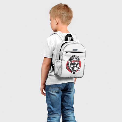 Детский рюкзак 3D с принтом Череп, фото на моделе #1