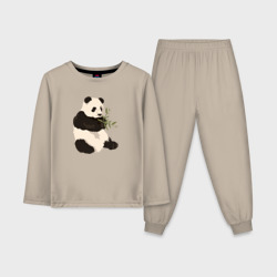 Детская пижама с лонгсливом хлопок Панда