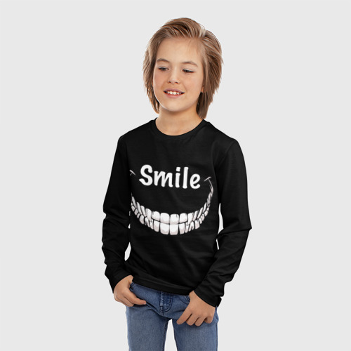 Детский лонгслив 3D Smile, цвет 3D печать - фото 3