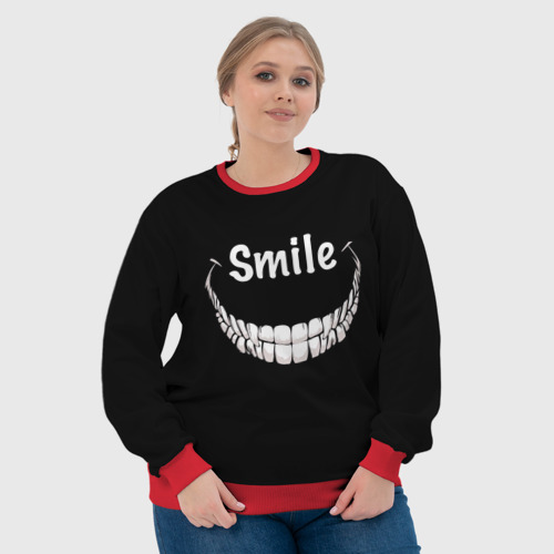 Женский свитшот 3D с принтом Smile, фото #4
