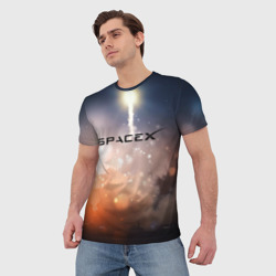 Мужская футболка 3D Spacex 3D - фото 2
