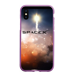 Чехол для iPhone XS Max матовый Spacex 3D