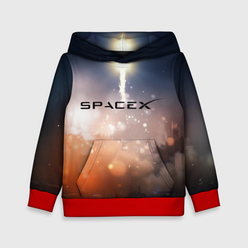 Детская толстовка 3D Spacex 3D, цвет красный