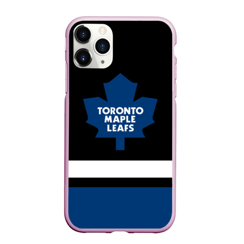 Чехол для iPhone 11 Pro Max матовый Торонто Мейпл Лифс, цвет розовый