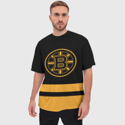 Мужская футболка oversize 3D Бостон Брюинз НХЛ - фото 2