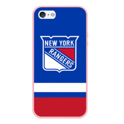 Чехол для iPhone 5/5S матовый Нью-Йорк Рейнджерс НХЛ