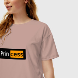 Женская футболка хлопок Oversize Princess - фото 2