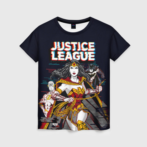 Женская футболка 3D Justice League Фото 01 Женская футболка 3D Justice League Фото 01