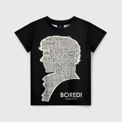 Детская футболка 3D Bored Sherlock