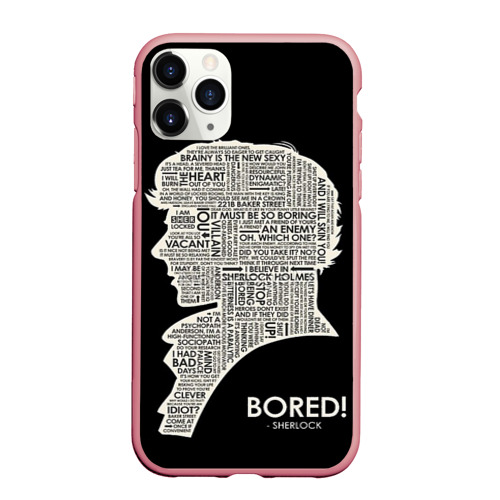 Чехол для iPhone 11 Pro Max матовый Bored Sherlock, цвет баблгам