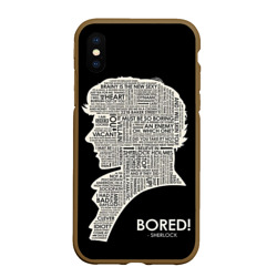 Чехол для iPhone XS Max матовый Bored Sherlock