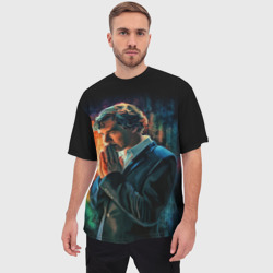 Мужская футболка oversize 3D Sherlock - фото 2