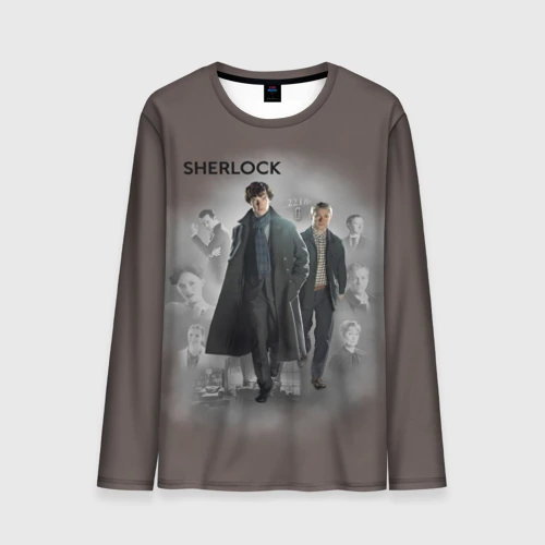Мужской лонгслив 3D Sherlock Шерлок