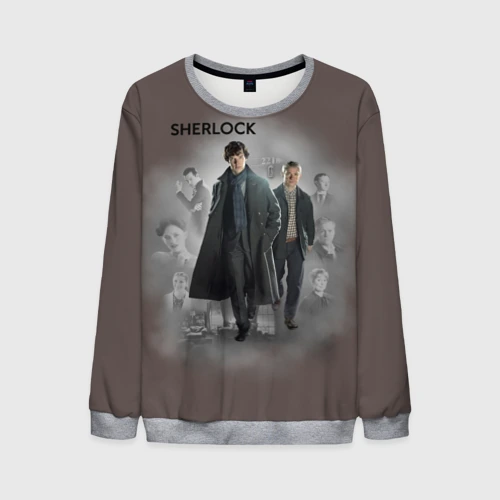 Мужской свитшот 3D Sherlock Шерлок