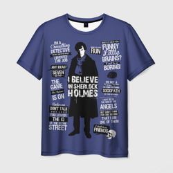Мужская футболка 3D Sherlock