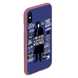 Чехол для iPhone XS Max матовый Sherlock - фото 2