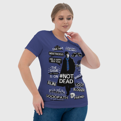 Женская футболка 3D Sherlock not beab, цвет 3D печать - фото 6