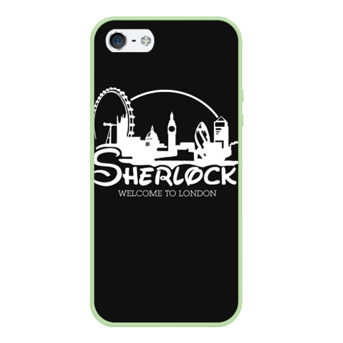 Чехол для iPhone 5/5S матовый Sherlock, цвет салатовый