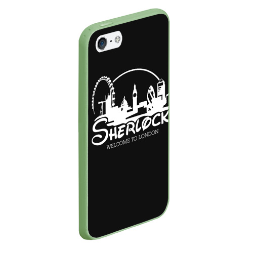 Чехол для iPhone 5/5S матовый Sherlock, цвет салатовый - фото 3