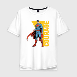 Мужская футболка хлопок Oversize Superman Courage