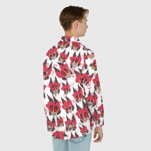Мужская рубашка oversize 3D с принтом Отель Хазбин Аластор, вид сзади #2