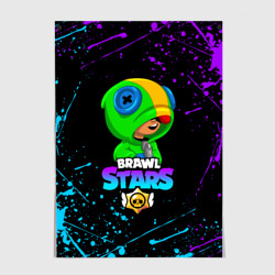 Постер Brawl Stars Leon shark