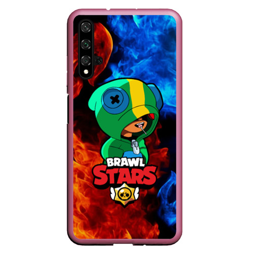 Чехол для Honor 20 Brawl Stars Leon, цвет малиновый