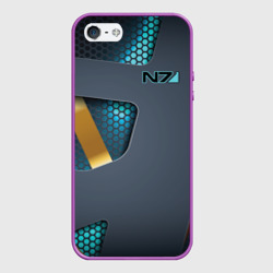 Чехол для iPhone 5/5S матовый Mass Effect N7 Масс эффект Н7