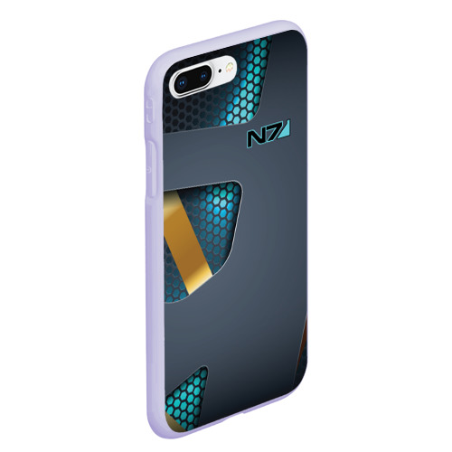Чехол для iPhone 7Plus/8 Plus матовый Mass Effect N7 Масс эффект Н7, цвет светло-сиреневый - фото 3