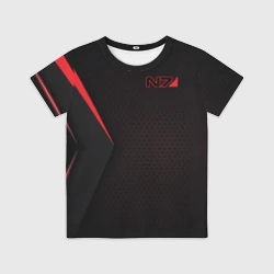 Детская футболка 3D Mass Effect N7