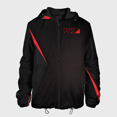 Мужская куртка 3D с принтом Mass Effect N7, вид спереди #2