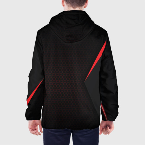 Мужская куртка 3D с принтом Mass Effect N7, вид сзади #2