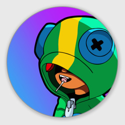 Круглый коврик для мышки Brawl Stars Leon