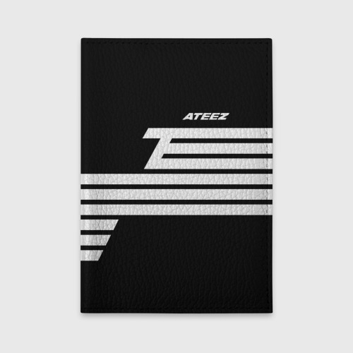 Обложка для автодокументов Стилизованный под черный флаг Ateez, цвет бирюзовый