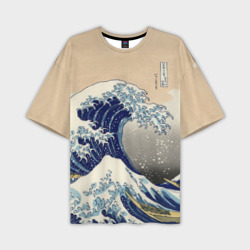 Мужская футболка oversize 3D Kanagawa Wave Art