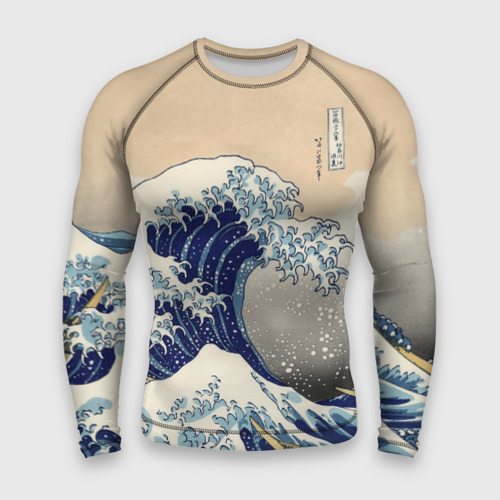 Мужской рашгард 3D Kanagawa Wave Art, цвет 3D печать