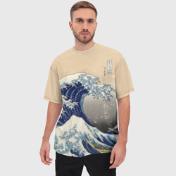 Мужская футболка oversize 3D Kanagawa Wave Art - фото 2