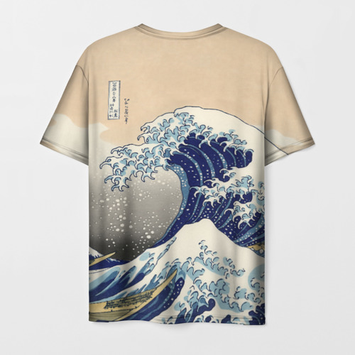 Мужская футболка 3D Kanagawa Wave Art, цвет 3D печать - фото 2