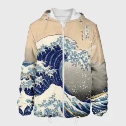Мужская куртка 3D Kanagawa Wave Art