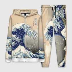 Женский костюм 3D Kanagawa Wave Art