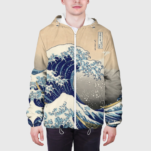 Мужская куртка 3D Kanagawa Wave Art, цвет 3D печать - фото 4