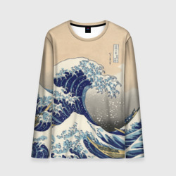 Мужской лонгслив 3D Kanagawa Wave Art