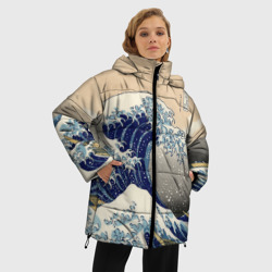 Женская зимняя куртка Oversize Kanagawa Wave Art - фото 2