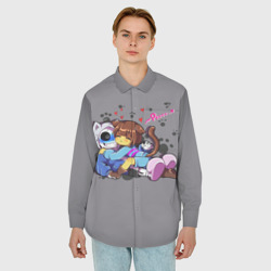 Мужская рубашка oversize 3D Undertale - фото 2