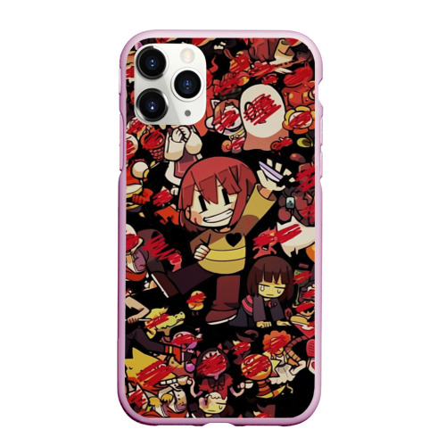 Чехол для iPhone 11 Pro Max матовый Undertale chara, цвет розовый