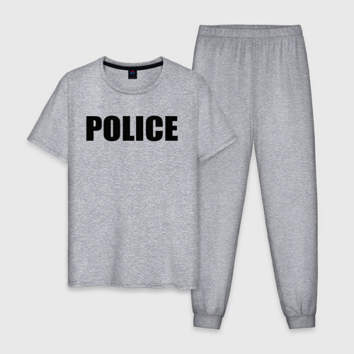 Мужская пижама хлопок Police, цвет меланж