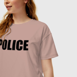 Женская футболка хлопок Oversize Police - фото 2