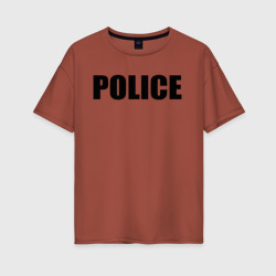 Женская футболка хлопок Oversize Police
