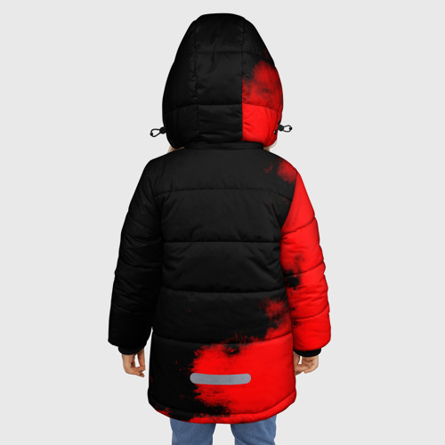 Зимняя куртка для девочек 3D Полиция Российской Федерации, цвет светло-серый - фото 4
