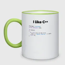 Кружка двухцветная Мне нравится C++